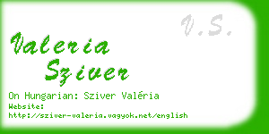 valeria sziver business card