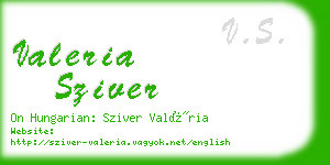 valeria sziver business card